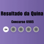 Resultado da Quina de hoje: veja números e ganhadores do concurso 6985 (quarta, 25/03)
