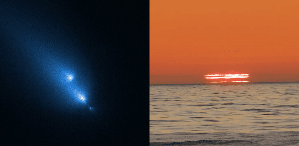 Cometa partindo e panquecas solares nas Imagens Astronômicas da Semana