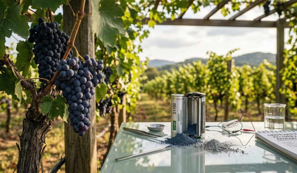 Foi descoberto um ácido presente nas uvas que pode ajudar a reciclar metais de baterias