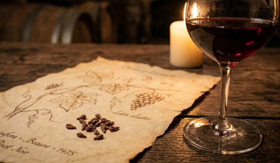 Uma semente de uva encontrada na latrina de um hospital medieval revela que a variedade Pinot Noir já existia há 600 anos