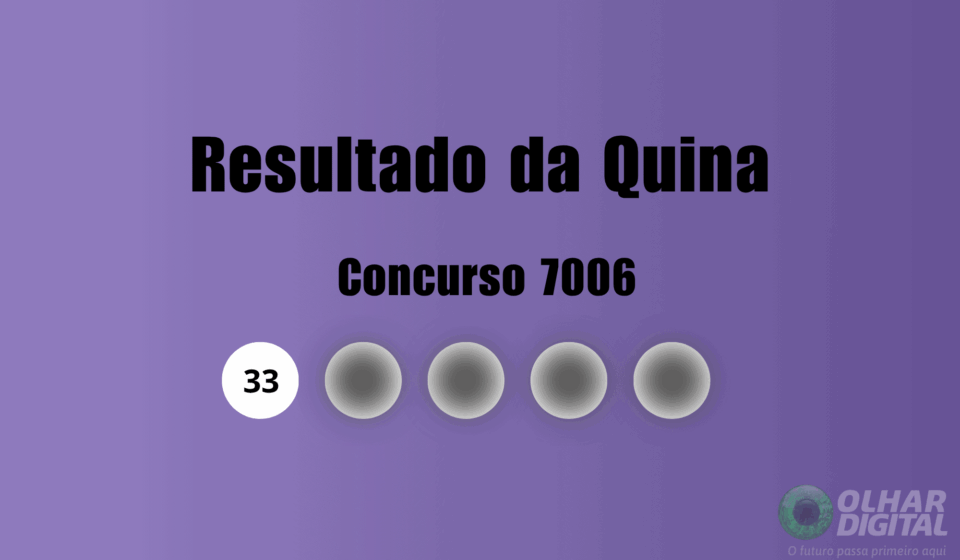 Resultado da Quina de hoje: veja números e ganhadores do concurso 7006 (segunda, 20/04)
