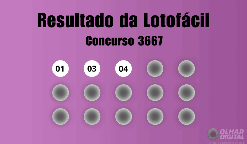 Resultado da Lotofácil de hoje: veja números e ganhadores do concurso 3667 (quarta, 22/04)