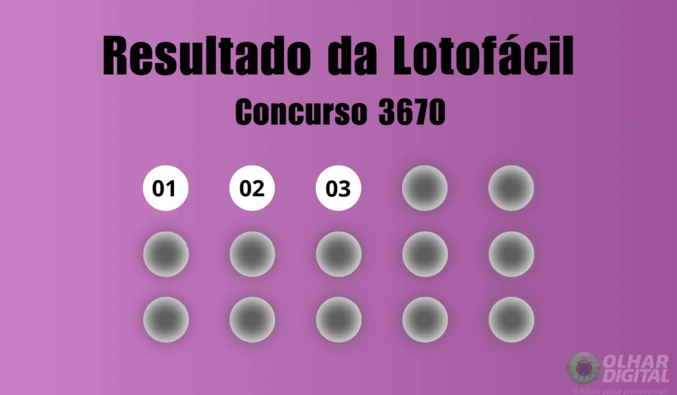 Resultado da Lotofácil de hoje: veja números e ganhadores do concurso 3670