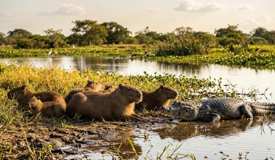 Como as capivaras e os jacarés ficam juntos sem brigas? Agora os cientistas acreditam que têm a resposta