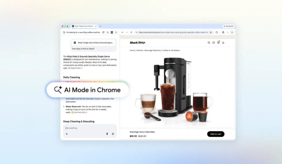 Google deixa Modo IA ‘ver’ o que você abrir no Chrome