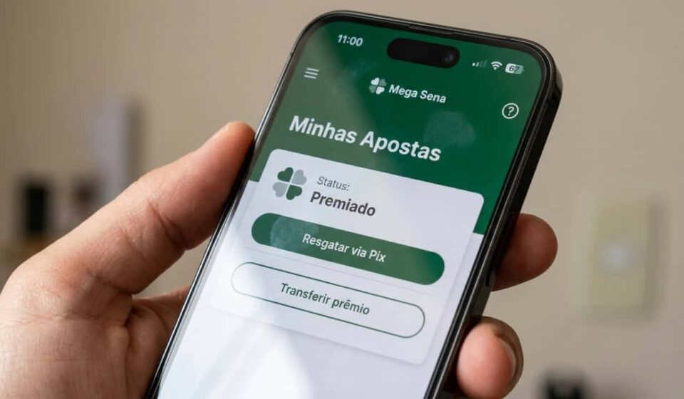 O truque para receber prêmios menores da Mega-Sena direto no aplicativo sem precisar pisar em uma agência bancária