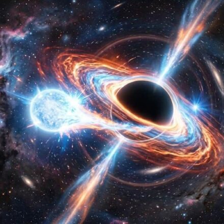 Colisão fatal entre estrela morta e superquente explica flashes azuis raros no Universo