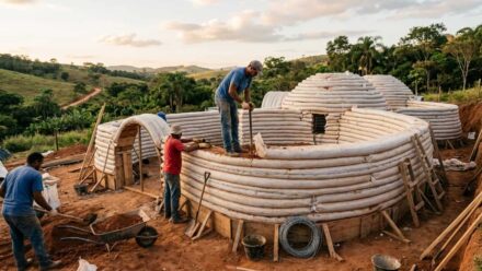 Como construir uma casa com a terra do próprio terreno usando a técnica do superadobe, método que a NASA estudou para construir na Lua