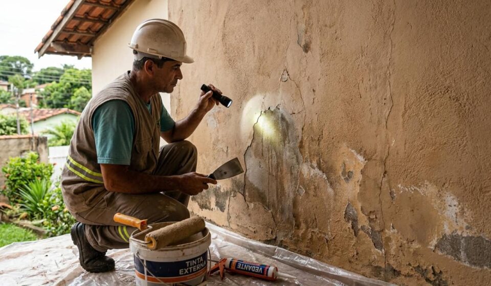 Engenheiros fazem isso antes de pintar paredes externas e quase ninguém segue