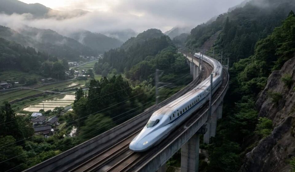 O Japão testa o primeiro trem que dobra o próprio corpo para fazer curvas sem reduzir a velocidade