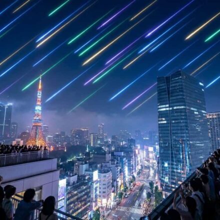 O projeto do Japão para criar uma chuva de meteoros artificial que brilha intensamente no céu