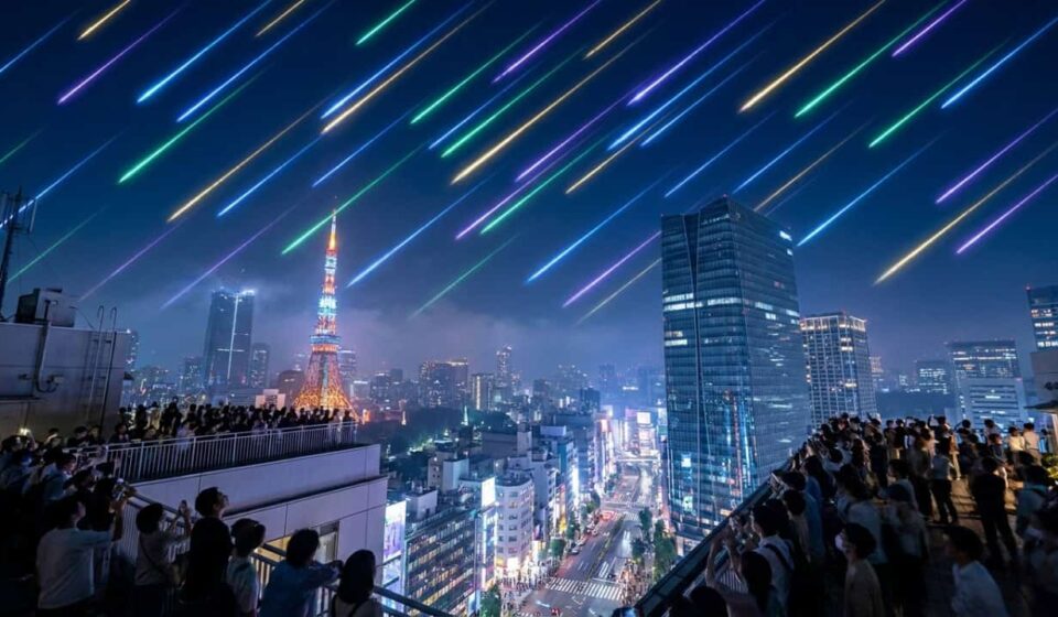 O projeto do Japão para criar uma chuva de meteoros artificial que brilha intensamente no céu