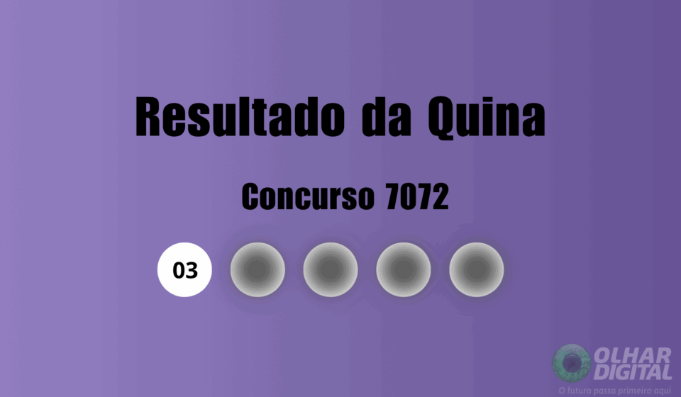 Resultado da Quina de hoje: veja números e ganhadores do concurso 7072 (quarta, 22/07)