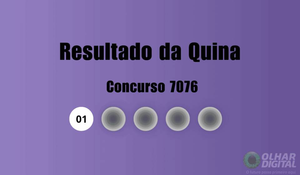 Resultado da Quina de hoje: veja números e ganhadores do concurso 7076 (segunda, 27/07)