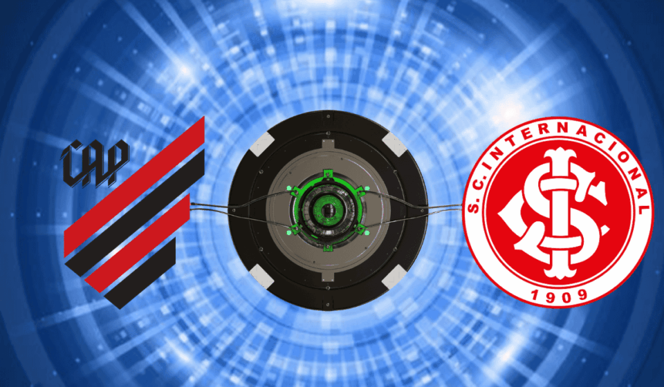 Escudos de Athletico-PR e Internacional
