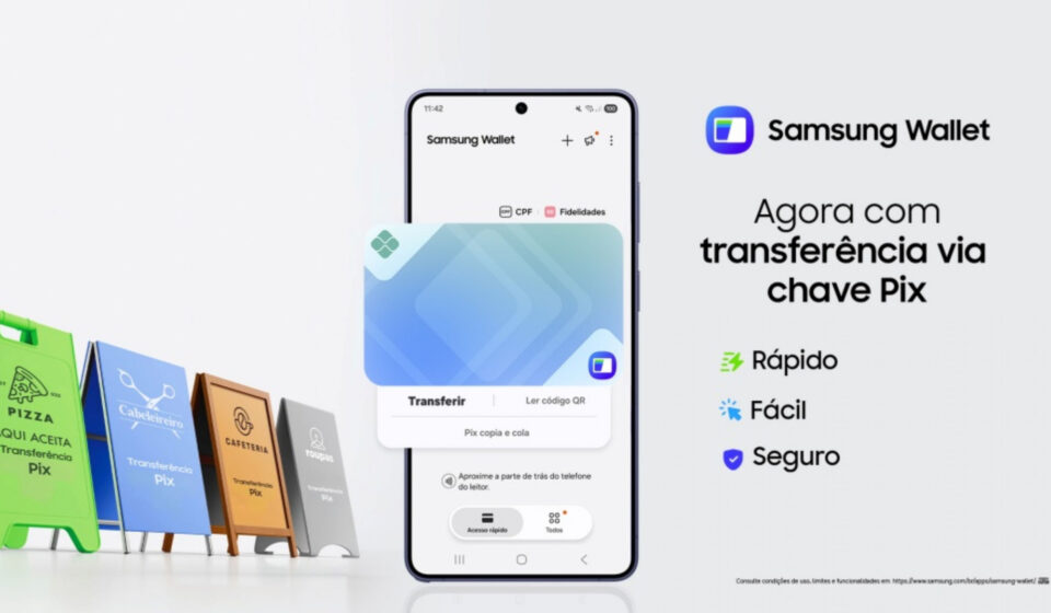 Samsung adiciona opção de transferência via chave Pix na Samsung Wallet; saiba como fazer