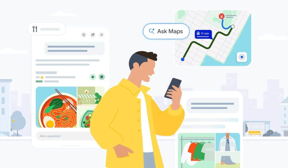 Google Maps ganha IA para pedir comida, reservar hotéis e planejar rotas