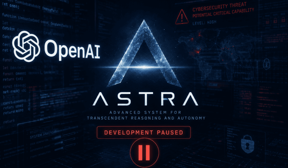 OpenAI interrompe avanço da IA Astra por risco de habilidades cibernéticas “ofensivas”