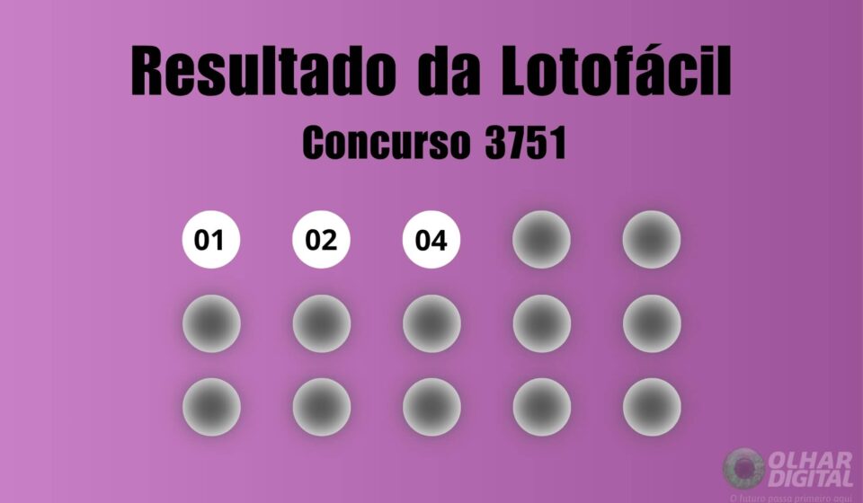 Resultado da Lotofácil de hoje: veja números e ganhadores do concurso 3751 (domingo, 02/08)