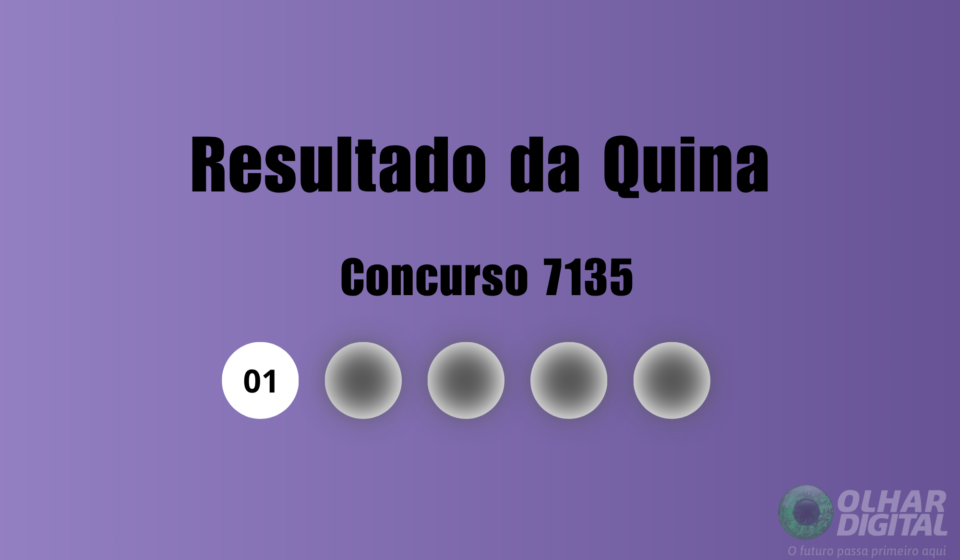 Resultado da Quina de hoje: veja números e ganhadores do concurso 7135 (segunda, 05/10)